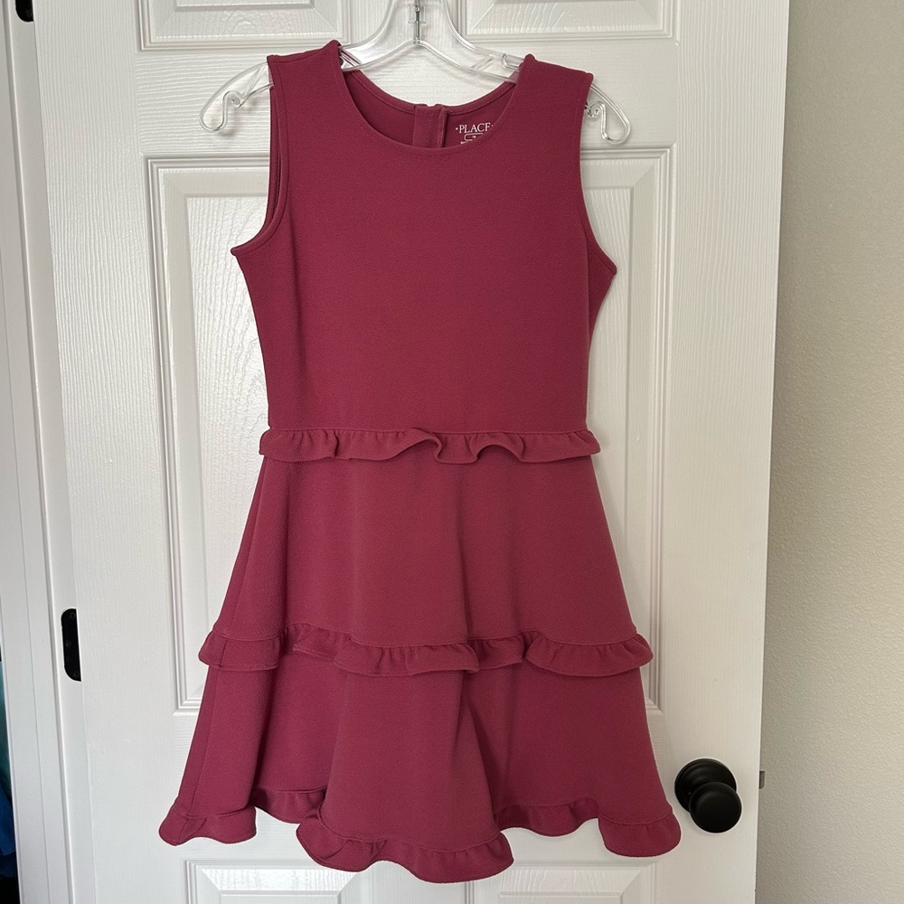 The Children’s Place Pink  Sleeveless Tiered Ruffled Dress Size 16